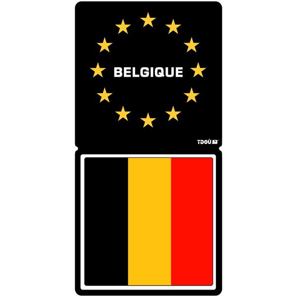 Autocollant voiture département Belgique Tdou Cadox Autocollant voiture département Belgique Tdou Cadox