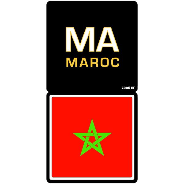 Autocollant voiture département Maroc Autocollant voiture département Maroc