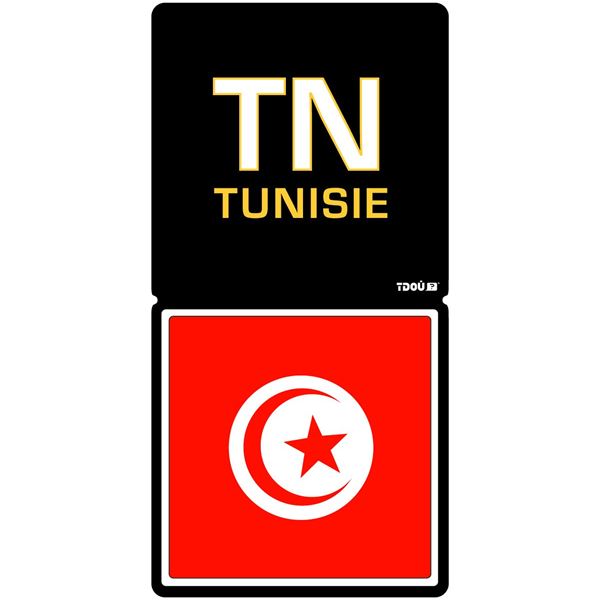 Autocollant voiture département Tunisie Autocollant voiture département Tunisie