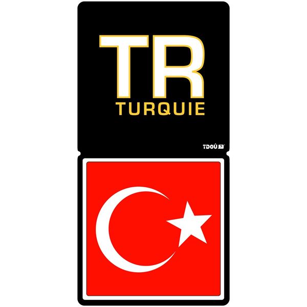 Autocollant voiture département Turquie Autocollant voiture département Turquie