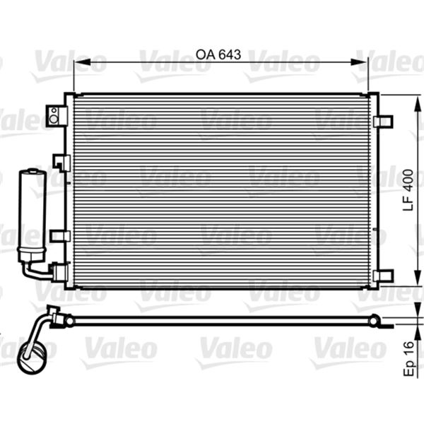 Condenseur de climatisation Valeo 814008 Condenseur de climatisation Valeo 814008