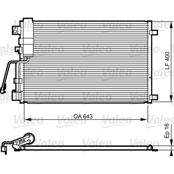 Condenseur de climatisation Valeo 814009 Condenseur de climatisation Valeo 814009