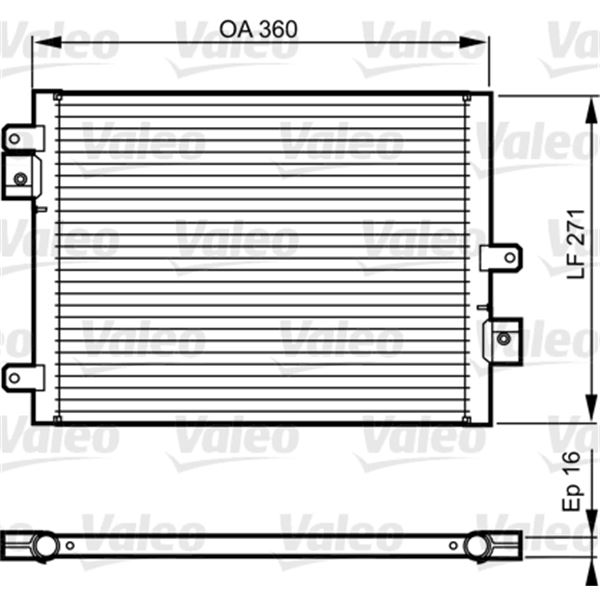 Condenseur de climatisation Valeo 814167 Condenseur de climatisation Valeo 814167