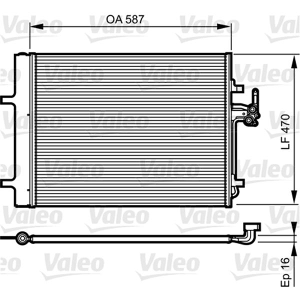 Condenseur de climatisation Valeo 814184 Condenseur de climatisation Valeo 814184