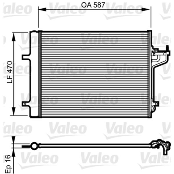 Condenseur de climatisation Valeo 814197 Condenseur de climatisation Valeo 814197