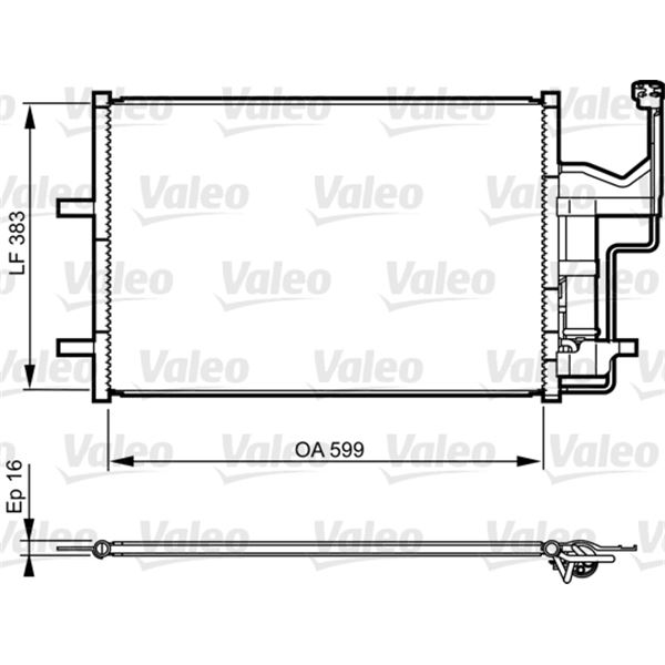 Condenseur de climatisation Valeo 814216 Condenseur de climatisation Valeo 814216