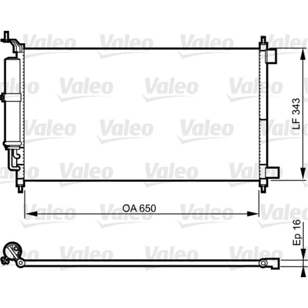 Condenseur de climatisation Valeo 814221 Condenseur de climatisation Valeo 814221