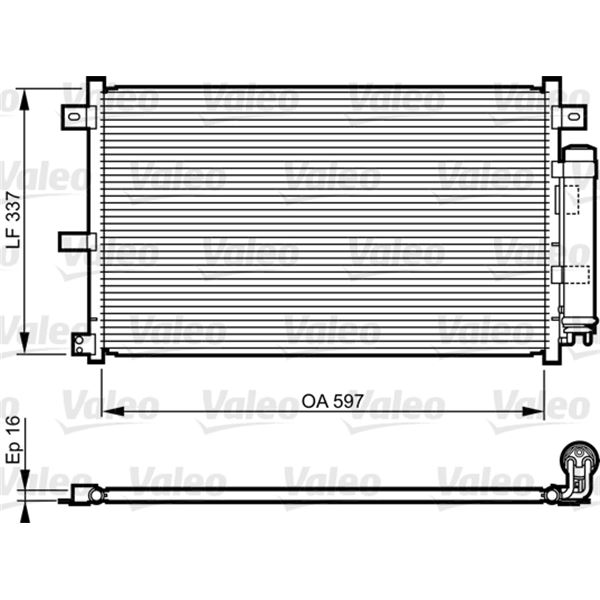 Condenseur de climatisation Valeo 814227 Condenseur de climatisation Valeo 814227