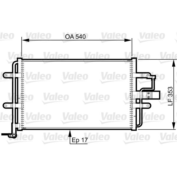 Condenseur de climatisation Valeo 814357 Condenseur de climatisation Valeo 814357