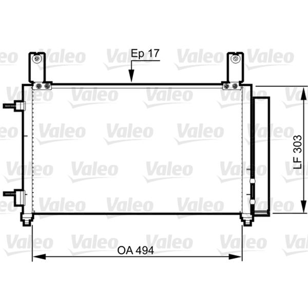 Condenseur de climatisation Valeo 814358 Condenseur de climatisation Valeo 814358