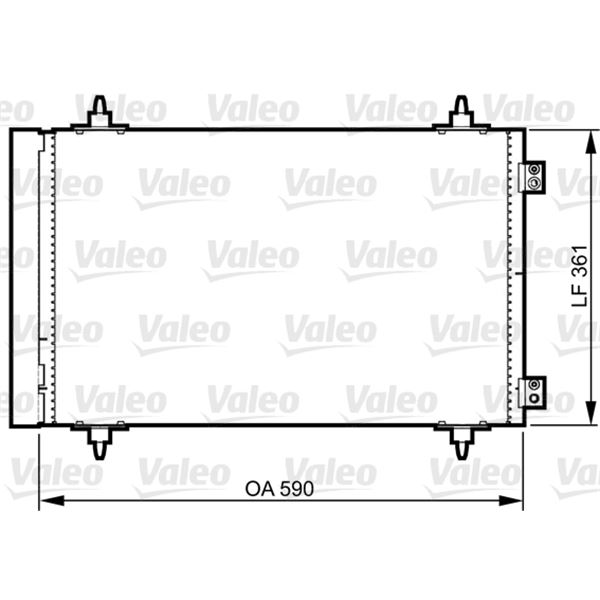 Condenseur de climatisation Valeo 814366 Condenseur de climatisation Valeo 814366