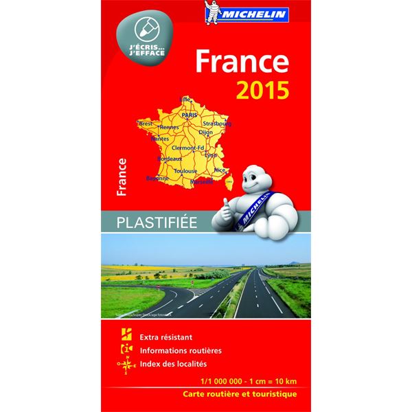 Carte de France 100% Plastifiée 2015 Michelin Carte de France 100% Plastifiée 2015 Michelin