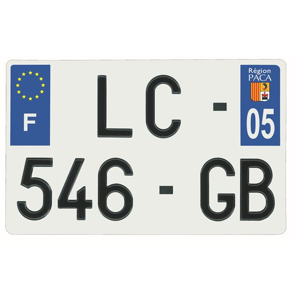 Plaque immatriculation alu 210 x 130 mm département 05 Plaque immatriculation alu 210 x 130 mm département 05