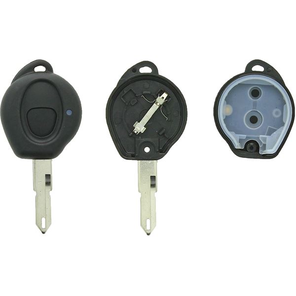Coque clé PEUGEOT 1 bouton pour lame crantée Coque clé PEUGEOT 1 bouton pour lame crantée