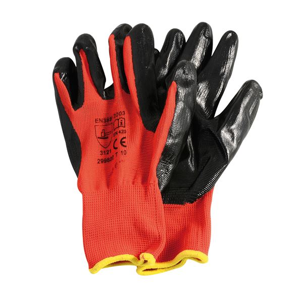 Gants dext. étanche rouge/noir Gants dext. étanche rouge/noir
