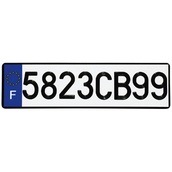 Plaque immatriculation moto 275 x 75 mm Plaque immatriculation moto 275 x 75 mm