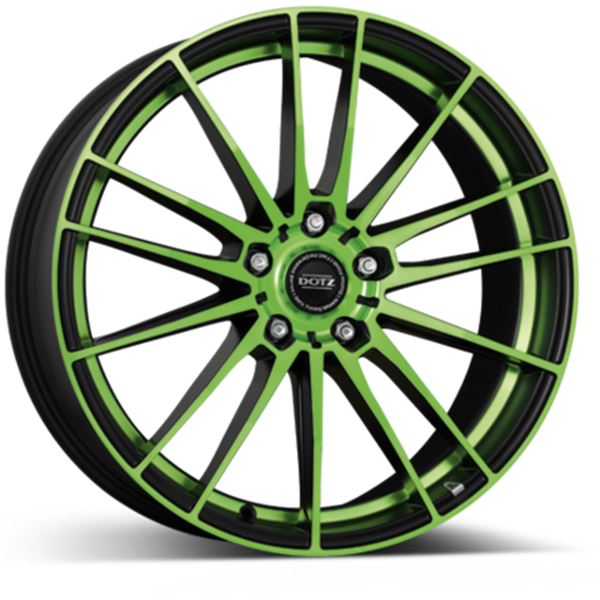 Jante DOTZ Fast Fifteen Green Edt. Noir Mat / Vert Brillant 8x18 5x108ET45 Jante DOTZ Fast Fifteen Green Edt. Noir Mat / Vert Brillant 8x18 5x108ET45