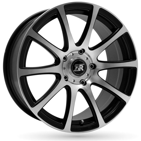 Jante RACER Evo Noir Satin Face Polie 7,5x17 5x108ET40 Jante RACER Evo Noir Satin Face Polie 7,5x17 5x108ET40