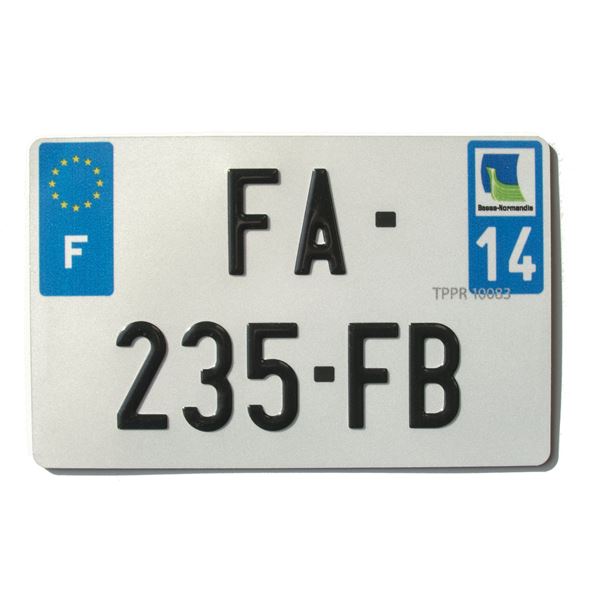 Plaque immatriculation alu 210 x 130 mm département 38 Plaque immatriculation alu 210 x 130 mm département 38