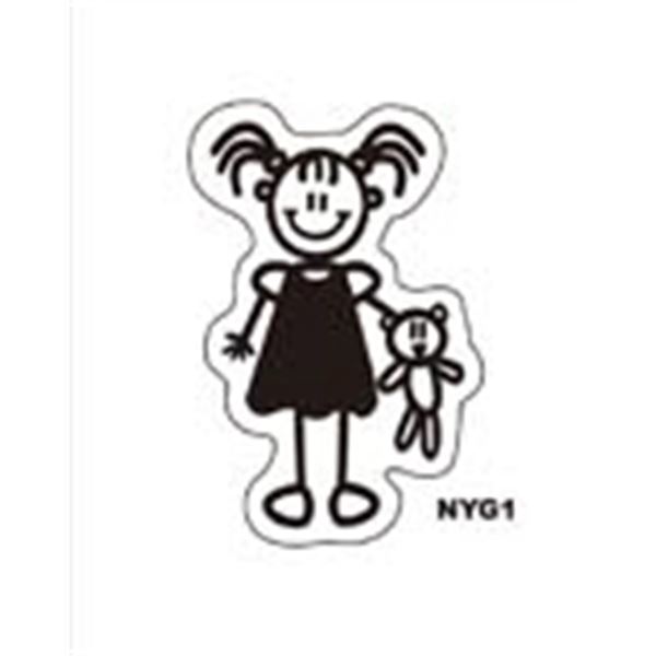 ADHESIF FAMILLE FILLE PELUCHE ADHESIF FAMILLE FILLE PELUCHE