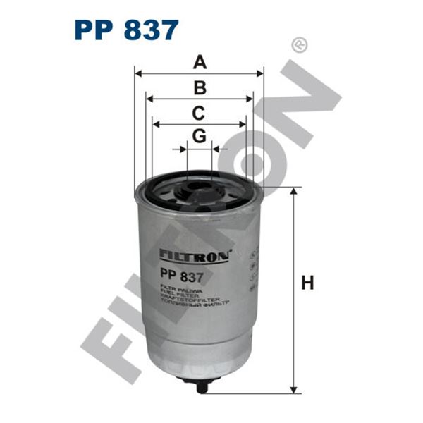 Filtre à gasoil Filtron PP837 Filtre à gasoil Filtron PP837