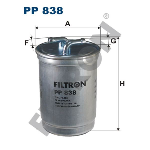Filtre à gasoil Filtron PP838 Filtre à gasoil Filtron PP838