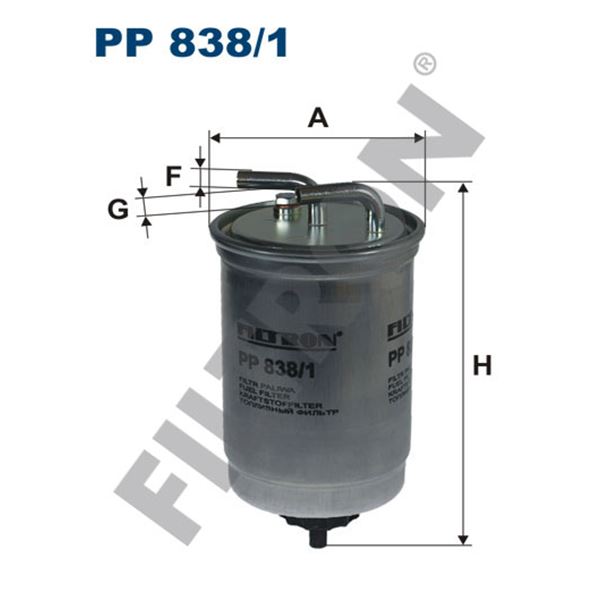 Filtre à gasoil Filtron PP838/1 Filtre à gasoil Filtron PP838/1