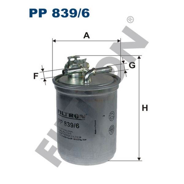 Filtre à gasoil Filtron PP839/6 Filtre à gasoil Filtron PP839/6