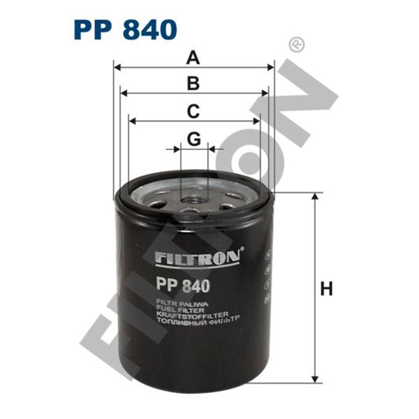 Filtre à gasoil Filtron PP840 Filtre à gasoil Filtron PP840