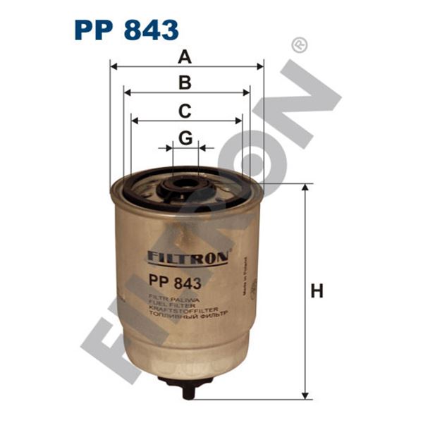 Filtre à gasoil Filtron PP843 Filtre à gasoil Filtron PP843