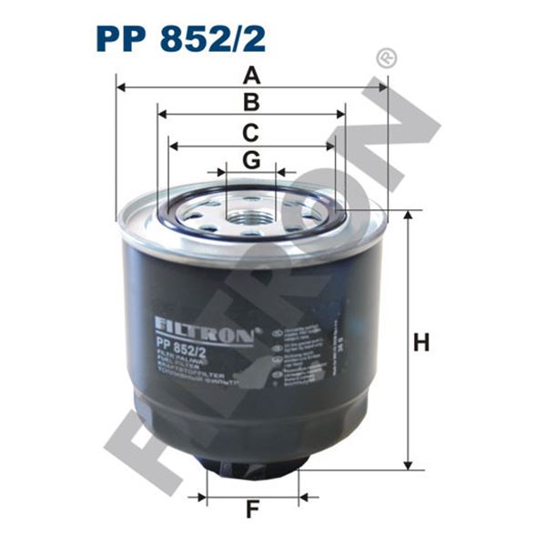 Filtre à gasoil Filtron PP852/2 Filtre à gasoil Filtron PP852/2