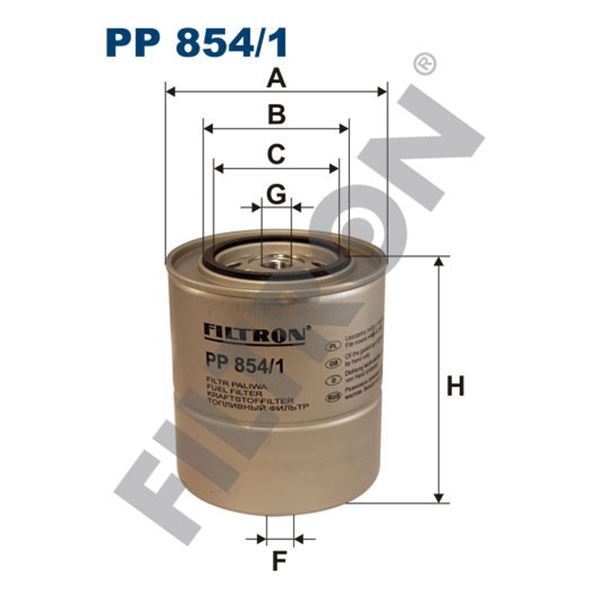 Filtre à gasoil Filtron PP854/1 Filtre à gasoil Filtron PP854/1