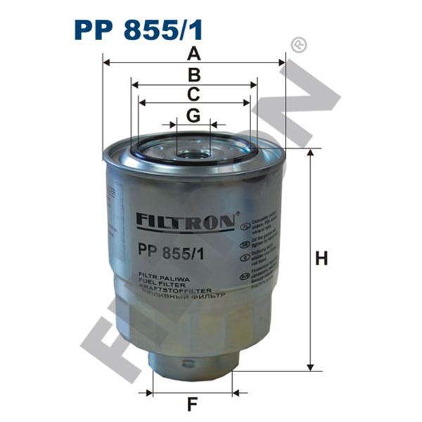 Filtre à gasoil Filtron PP855/1 Filtre à gasoil Filtron PP855/1