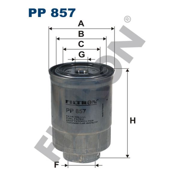 Filtre à gasoil Filtron PP857 Filtre à gasoil Filtron PP857