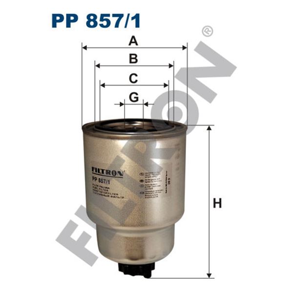 Filtre à gasoil Filtron PP857/1 Filtre à gasoil Filtron PP857/1