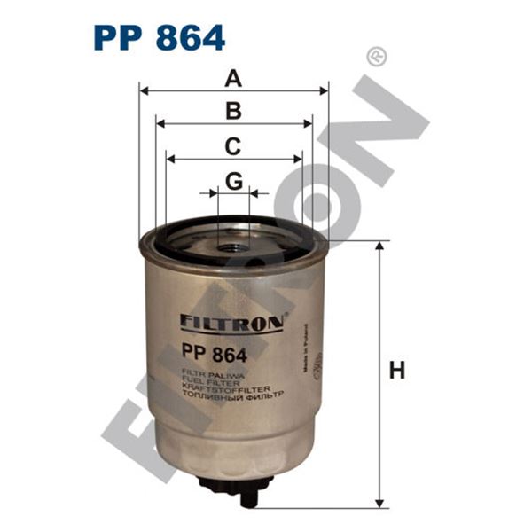 Filtre à gasoil Filtron PP864 Filtre à gasoil Filtron PP864