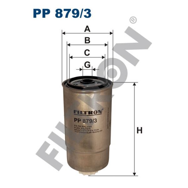 Filtre à gasoil Filtron PP879/3 Filtre à gasoil Filtron PP879/3