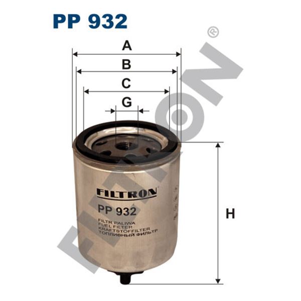 Filtre à gasoil Filtron PP932 Filtre à gasoil Filtron PP932