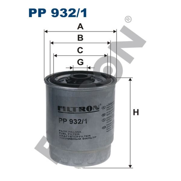 Filtre à gasoil Filtron PP932/1 Filtre à gasoil Filtron PP932/1
