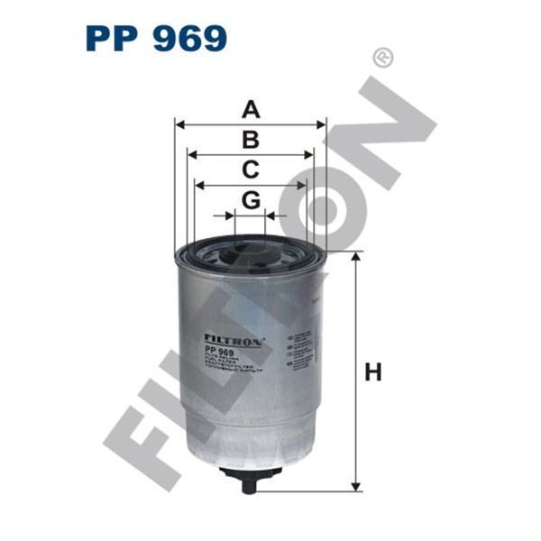 Filtre à gasoil Filtron PP969 Filtre à gasoil Filtron PP969