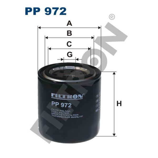 Filtre à gasoil Filtron PP972 Filtre à gasoil Filtron PP972