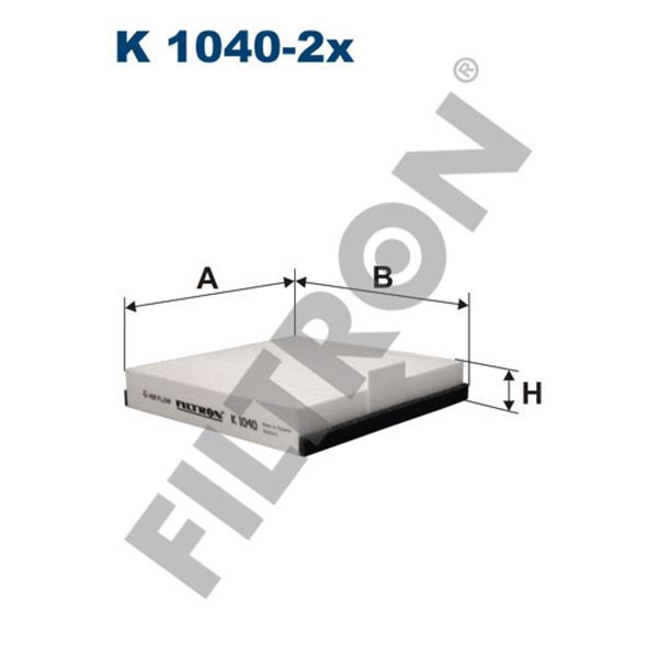 Filtre d'habitacle Filtron K1040-2X Filtre d'habitacle Filtron K1040-2X