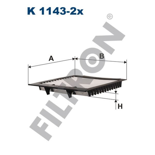 Filtre d'habitacle Filtron K1143-2X Filtre d'habitacle Filtron K1143-2X
