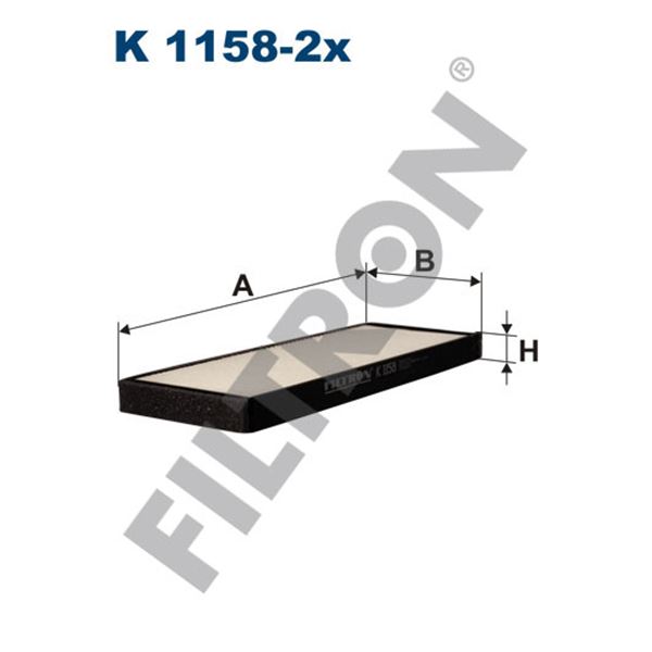 Filtre d'habitacle Filtron K1158-2X Filtre d'habitacle Filtron K1158-2X