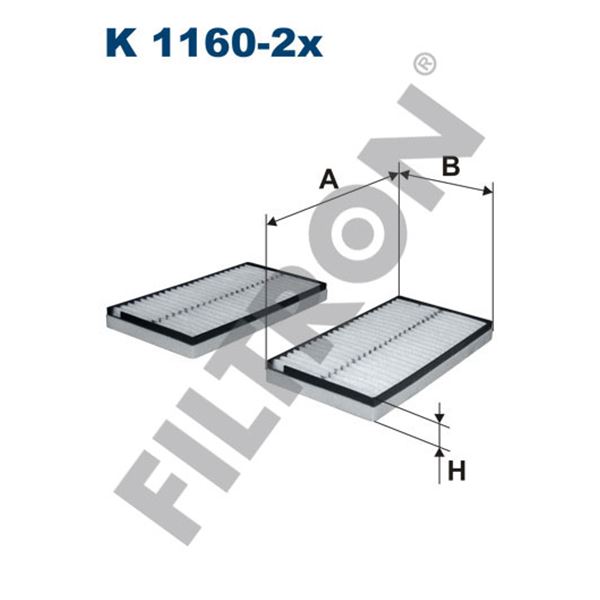 Filtre d'habitacle Filtron K1160-2X Filtre d'habitacle Filtron K1160-2X