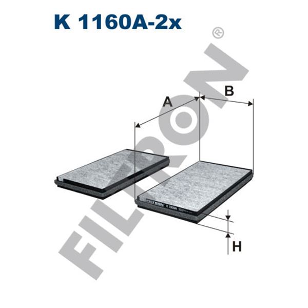 Filtre d'habitacle Filtron K1160A-2X Filtre d'habitacle Filtron K1160A-2X