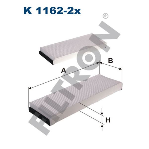 Filtre d'habitacle Filtron K1162-2X Filtre d'habitacle Filtron K1162-2X