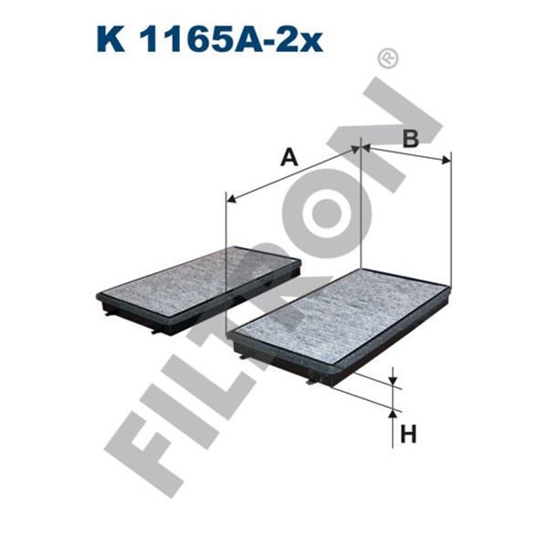 Filtre d'habitacle Filtron K1165A-2X Filtre d'habitacle Filtron K1165A-2X