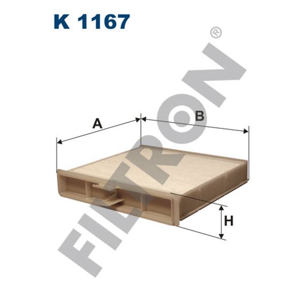 Filtre d'habitacle Filtron K1167 Filtre d'habitacle Filtron K1167
