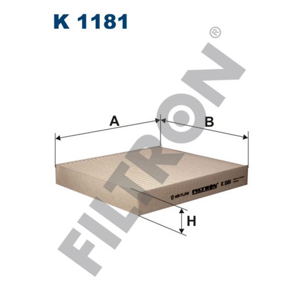 Filtre d'habitacle Filtron K1181 Filtre d'habitacle Filtron K1181